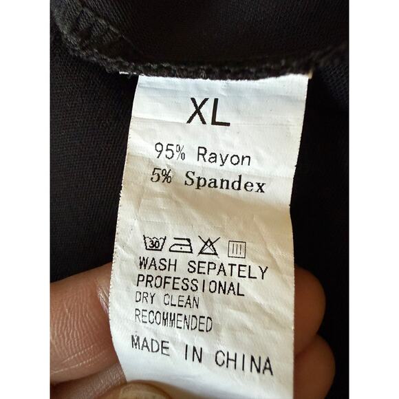 Black Whimsygoth Fairy Midi Dress | Flowy Batwing Sleeves | Witchy Romantic | XL - Picture 8 of 8